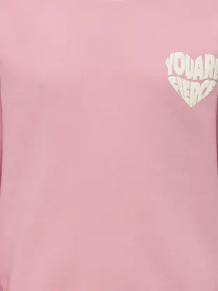 Kids ONLY KOGDITTE L/S HEART O-NECK CS SWT