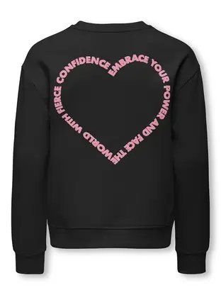 Kids ONLY KOGDITTE L/S HEART O-NECK CS SWT