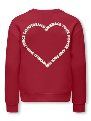 Kids ONLY KOGDITTE L/S HEART O-NECK CS SWT
