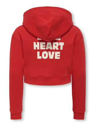 Kids ONLY KOGDITTE LIFE LOVE/AMOUR LS HOOD CS