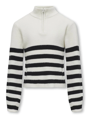 Kids ONLY KOGFRANCA HALF ZIP L/S STRIPE KNT N