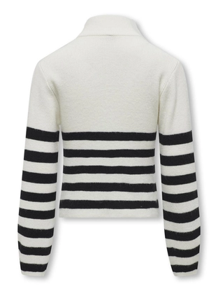 Kids ONLY KOGFRANCA HALF ZIP L/S STRIPE KNT N