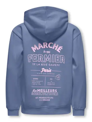 Kids ONLY KOGHOLLYLIFE L/S PRINTED HOODIE SWT