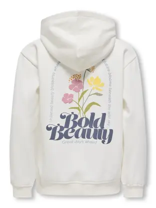 Kids ONLY KOGHOLLYLIFE L/S PRINTED HOODIE SWT