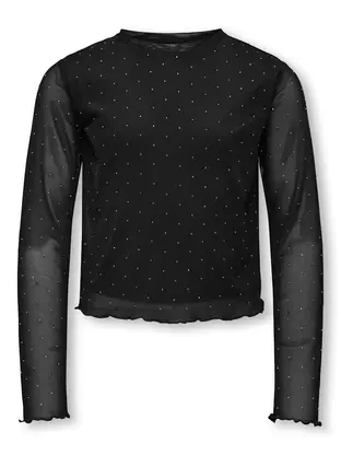 Kids ONLY KOGJADA L/S RHINESTONE MESH TOP JRS