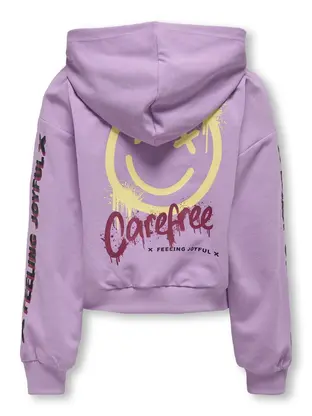 Kids ONLY KOGSMILE LIFE L/S HOOD UB SWT NOOS