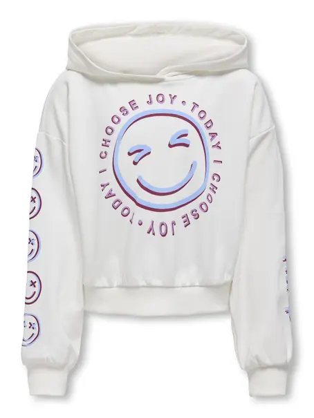 Kids ONLY KOGSMILE LIFE L/S HOOD UB SWT NOOS
