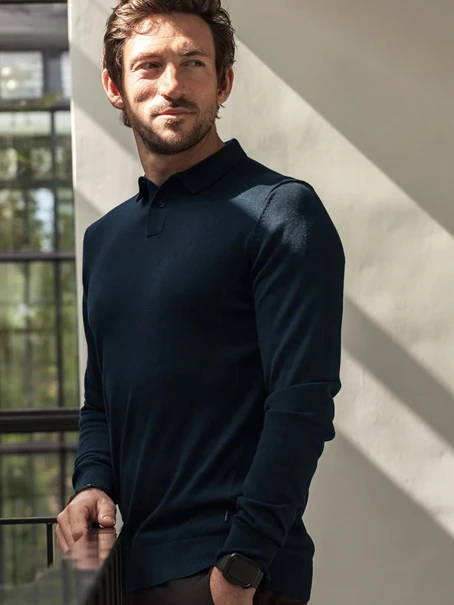 Koll3kt Unschrinkable Wool-Lyocell Polo
