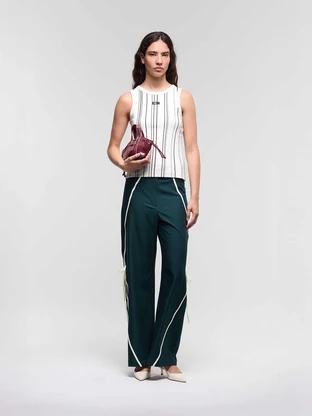 LAAGAM ECRU STRIPED EMBROID