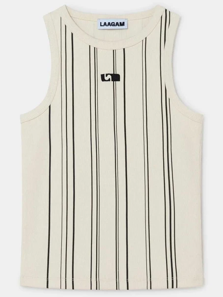 LAAGAM ECRU STRIPED EMBROID
