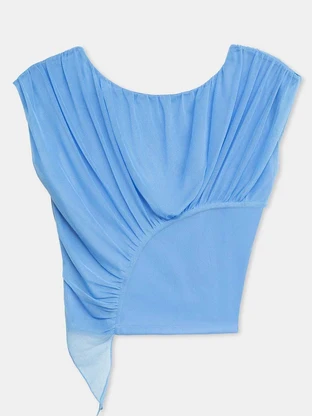 LAAGAM GEMINI BLUE DRAPED T