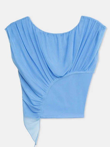 LAAGAM GEMINI BLUE DRAPED T