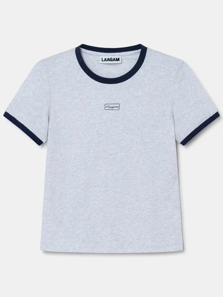 LAAGAM HERA GREY LOGO T-SHI