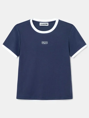 LAAGAM HERA NAVY LOGO T-SHI