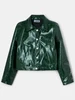LAAGAM LENA GREEN FAUX LEAT