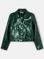 LAAGAM LENA GREEN FAUX LEAT