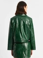 LAAGAM LENA GREEN FAUX LEAT