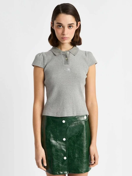 LAAGAM LENA GREEN FAUX LEAT