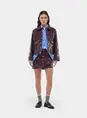 LAAGAM LENA PLUM SHORT SKIRT