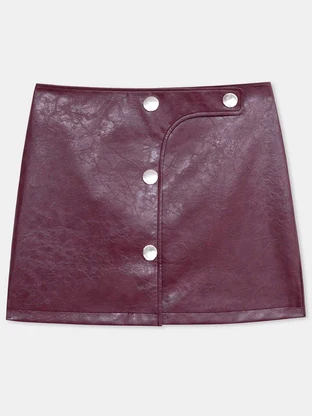LAAGAM LENA PLUM SHORT SKIRT