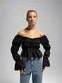 LAAGAM SADIE BLACK RUCHED B