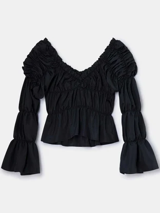 LAAGAM SADIE BLACK RUCHED B