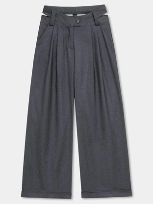 LAAGAM SMITH GREY TAILORED PANTS
