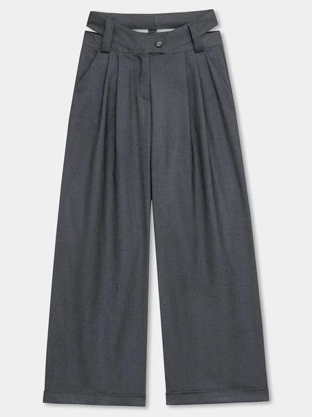 LAAGAM SMITH GREY TAILORED PANTS