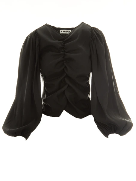 LAAGAM VIVIENNE BLACK BLOUSE
