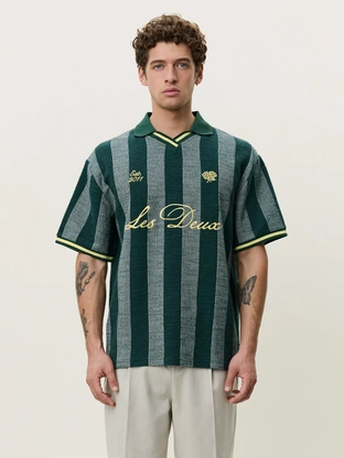 Les Deux Stripe Jacquard Football Jersey