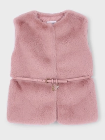 Mayoral Fur vest with belt
