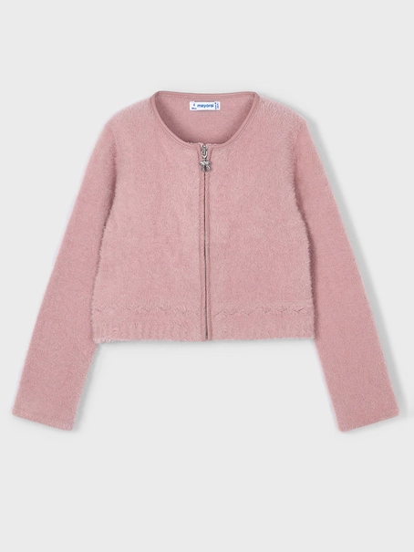 Mayoral Knit faux fur cardigan