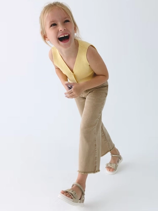 Mayoral wide leg twill pants