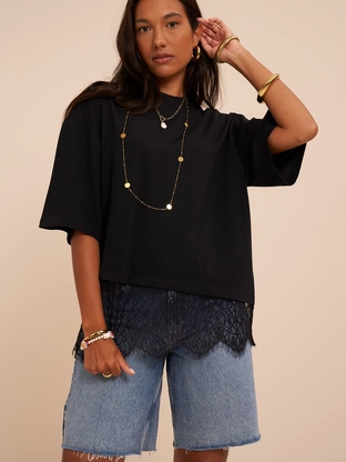 My Jewellery Slanting lace tee