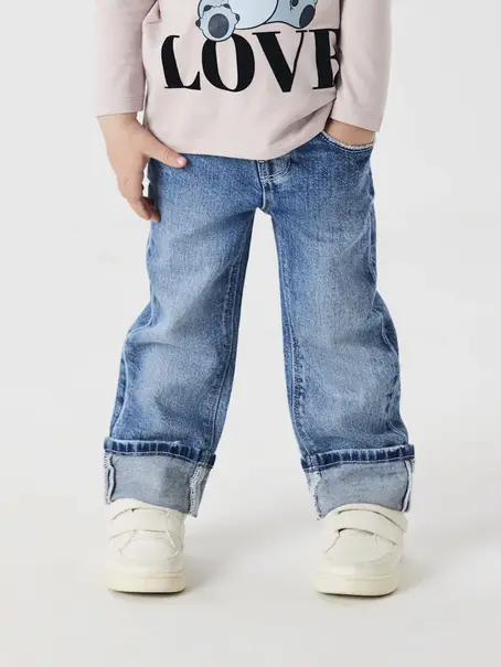 Name It NMFROSE STRAIGHT FOLD JEANS 4224-AZ