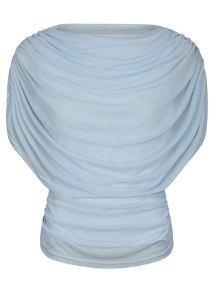 Neo Noir Cottuna Drapy Mesh Top