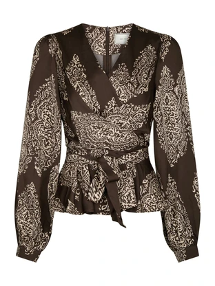 Neo Noir Rista Paisley Drop Blouse