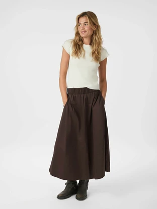 Neo Noir Yara Long Poplin Skirt
