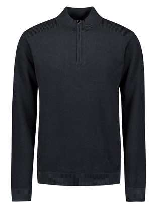No Excess Pullover Half Zip Plated Structure Knit