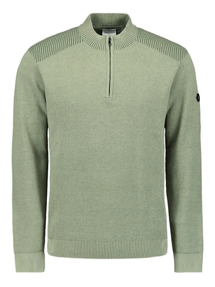 No Excess Pullover Half Zip Plated Structure Knit