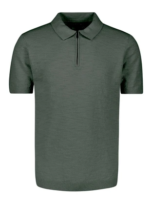 No Excess Sleeve Polo Zip Frote