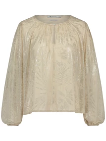 NUKUS Beatrix Top Leaves Sand/Gold SS240138