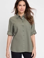 Olsen Blouse Woven Short Sleeves