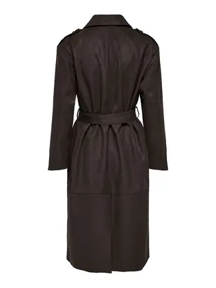 ONLY ONLBINE LIFE FAUX SUEDE TRENCHCOAT