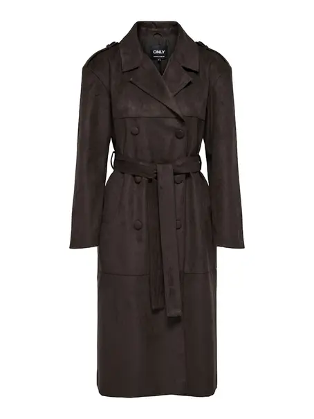 ONLY ONLBINE LIFE FAUX SUEDE TRENCHCOAT