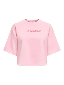 ONLY ONLCORA S/S PRINT O-NECK UB SWT