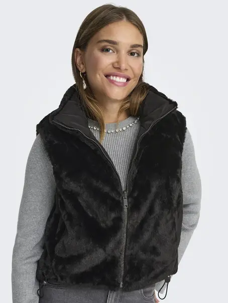 ONLY ONLDANA LIFE FAUX FUR WAISTCOAT CC