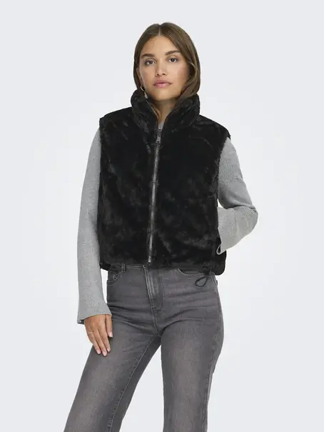 ONLY ONLDANA LIFE FAUX FUR WAISTCOAT CC