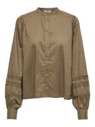 ONLY ONLDOLLY LIFE LS BUTTON TOP WVN