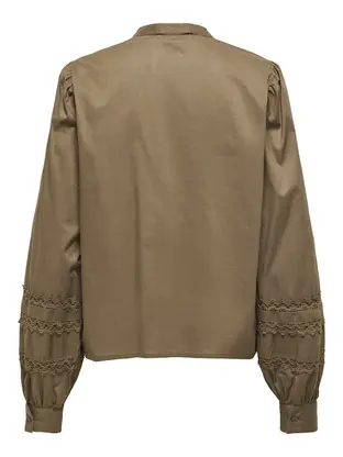 ONLY ONLDOLLY LIFE LS BUTTON TOP WVN